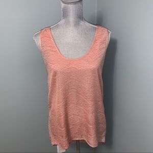 TOPSHOP TALL peach metallic tank blouse women’s size 10 summer